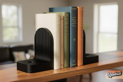 Ribbed Modern Bookend, Book Lover Gift, Bookshelf Decor, Book Club Gifts, Bookish Library Decor, Bookworm, Reading Challenge, Book Nook - Starry Skies Austin