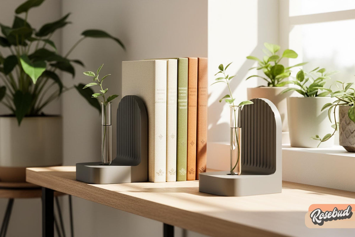 Ribbed Modern Bookend, Book Lover Gift, Bookshelf Decor, Book Club Gifts, Bookish Library Decor, Bookworm, Reading Challenge, Book Nook - Starry Skies Austin
