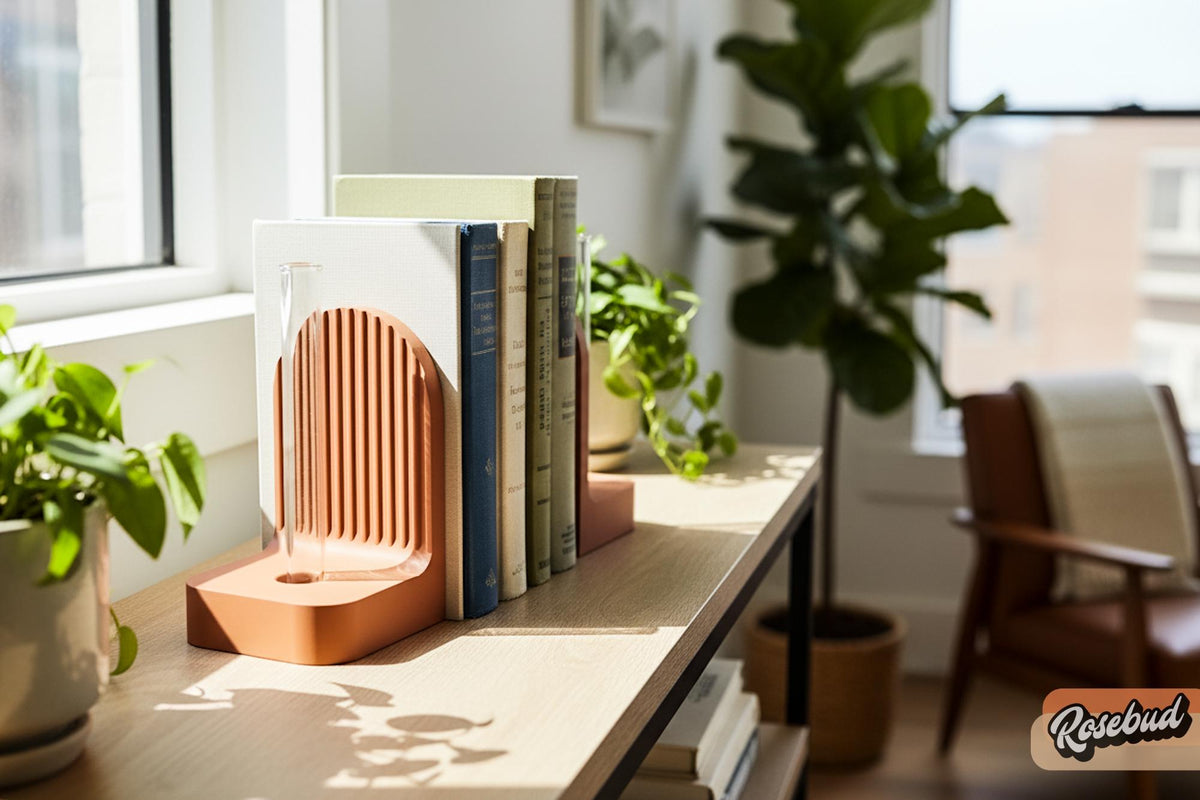 Ribbed Modern Bookend, Book Lover Gift, Bookshelf Decor, Book Club Gifts, Bookish Library Decor, Bookworm, Reading Challenge, Book Nook - Starry Skies Austin