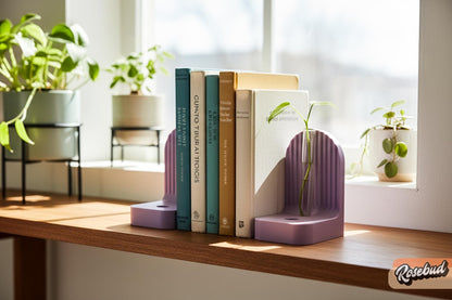 Ribbed Modern Bookend, Book Lover Gift, Bookshelf Decor, Book Club Gifts, Bookish Library Decor, Bookworm, Reading Challenge, Book Nook - Starry Skies Austin