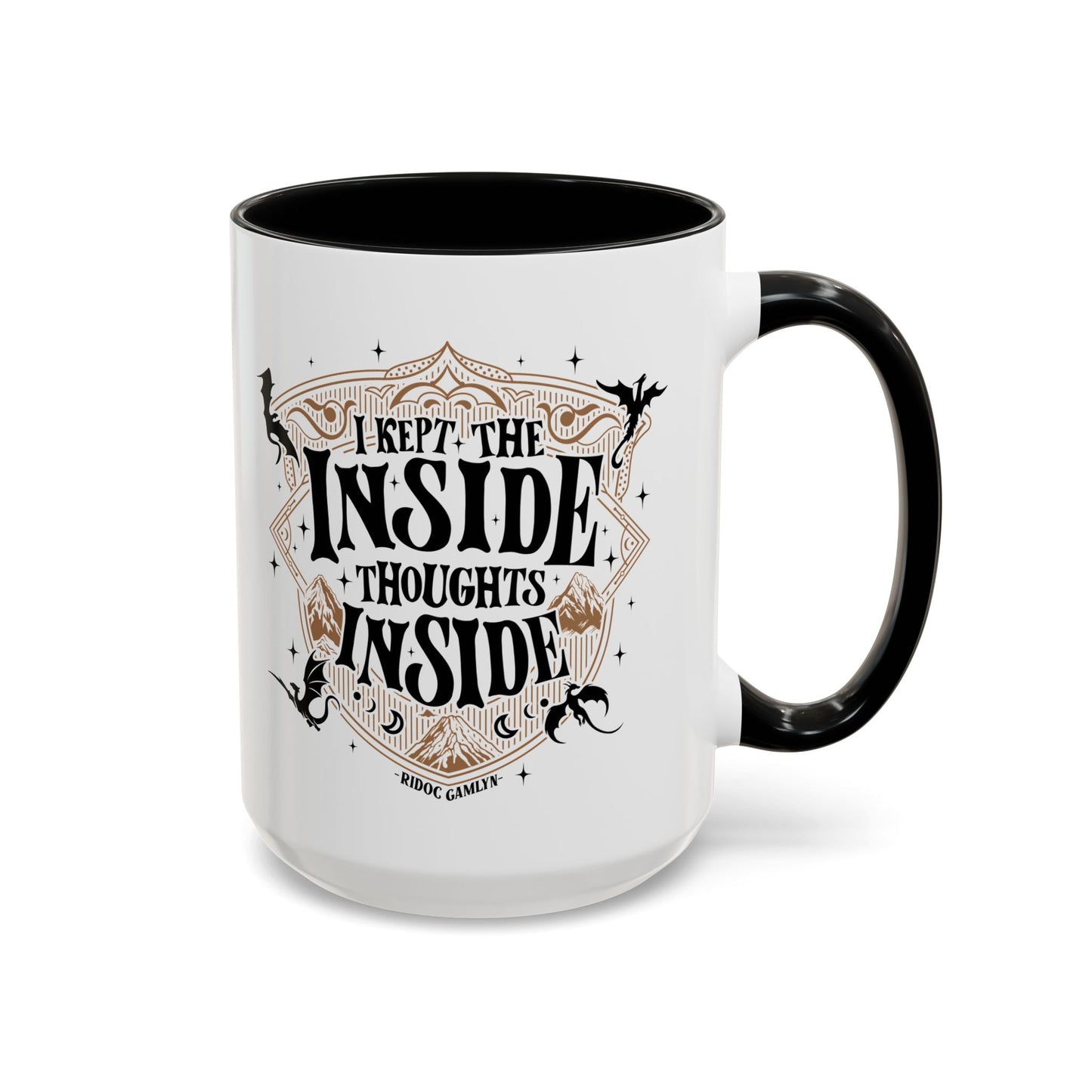 Ridoc Gamlyn I Kept the Inside Thoughts Inside Fourth Wing Mug - Starry Skies Austin
