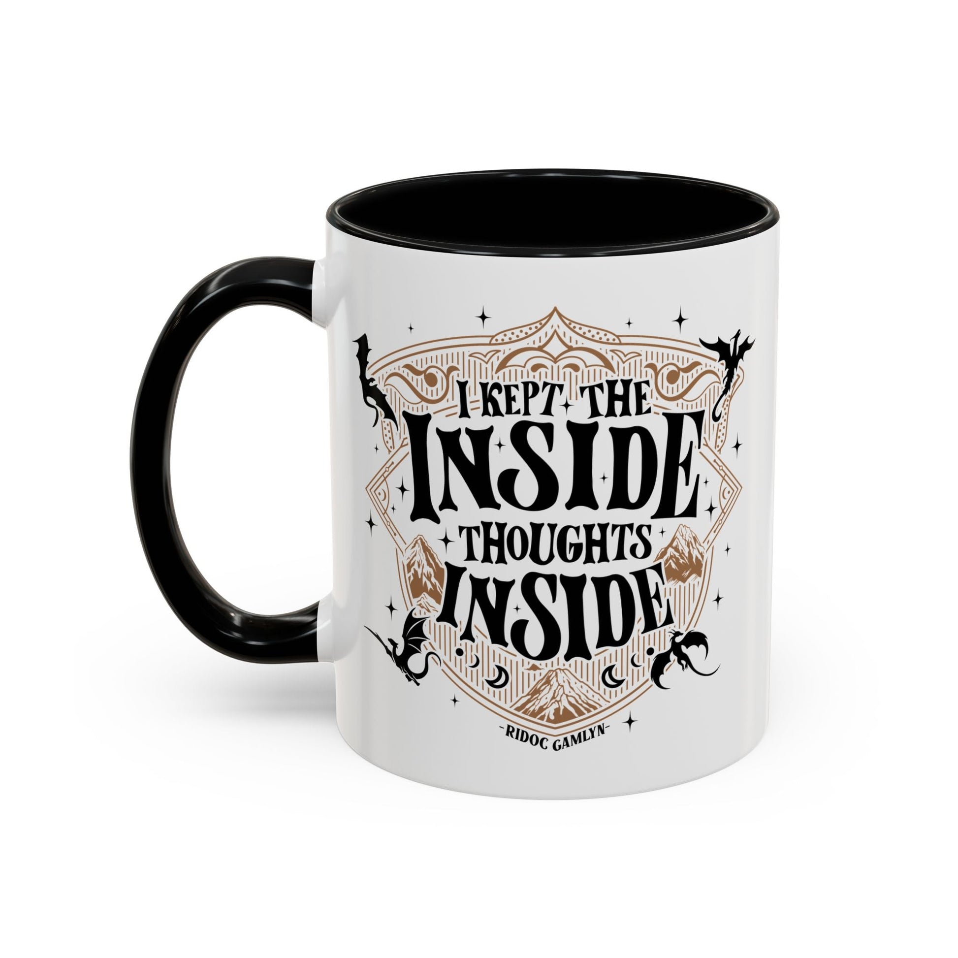 Ridoc Gamlyn I Kept the Inside Thoughts Inside Fourth Wing Mug - Starry Skies Austin