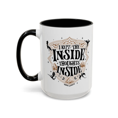 Ridoc Gamlyn I Kept the Inside Thoughts Inside Fourth Wing Mug - Starry Skies Austin