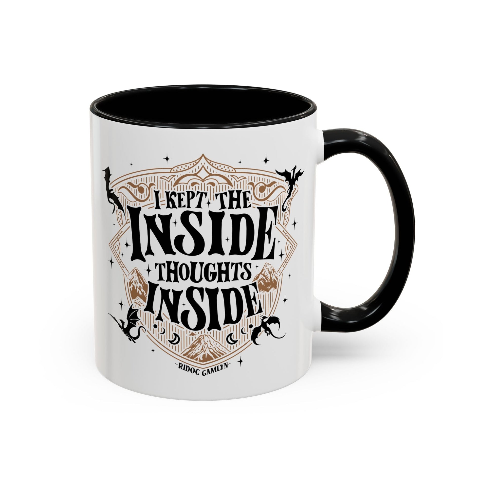 Ridoc Gamlyn I Kept the Inside Thoughts Inside Fourth Wing Mug - Starry Skies Austin