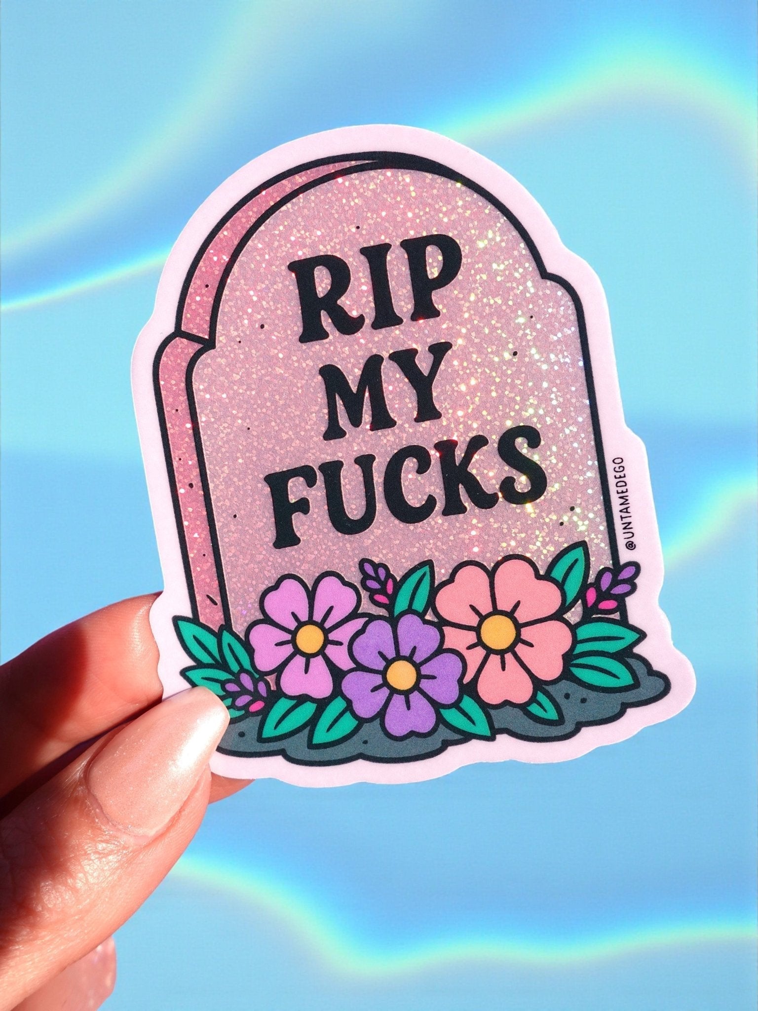 RIP My Fucks Sticker - Starry Skies Austin