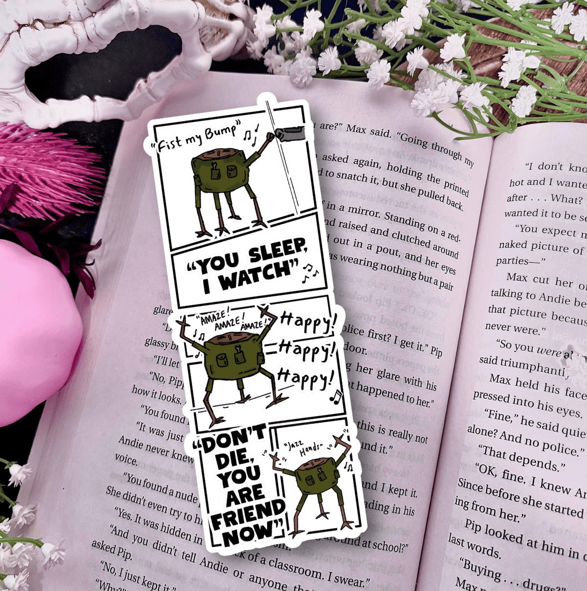 Rocky Inspired Die-Cut Laminated Sparkle Bookmark - Starry Skies Austin