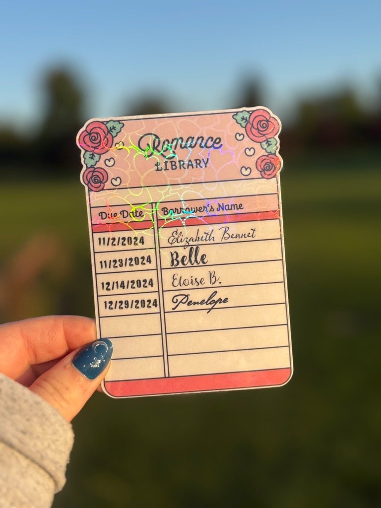 Romance Library Borrow Card Bookmark - Starry Skies Austin