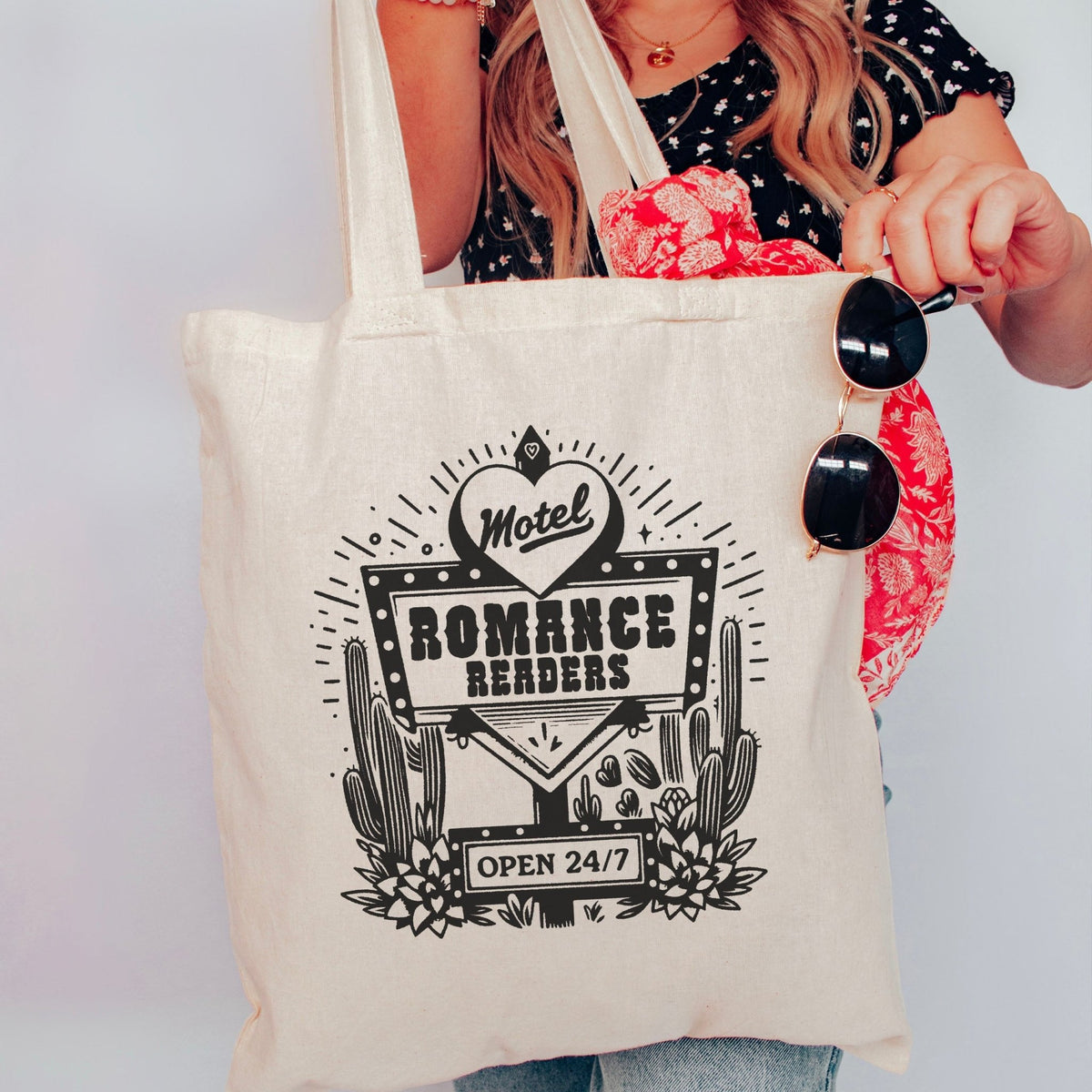 Romance Readers Motel Canvas Tote Bag - Starry Skies Austin