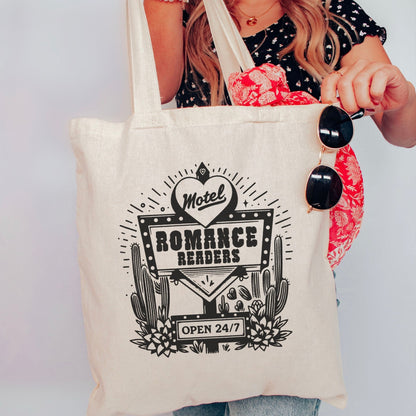 Romance Readers Motel Canvas Tote Bag - Starry Skies Austin