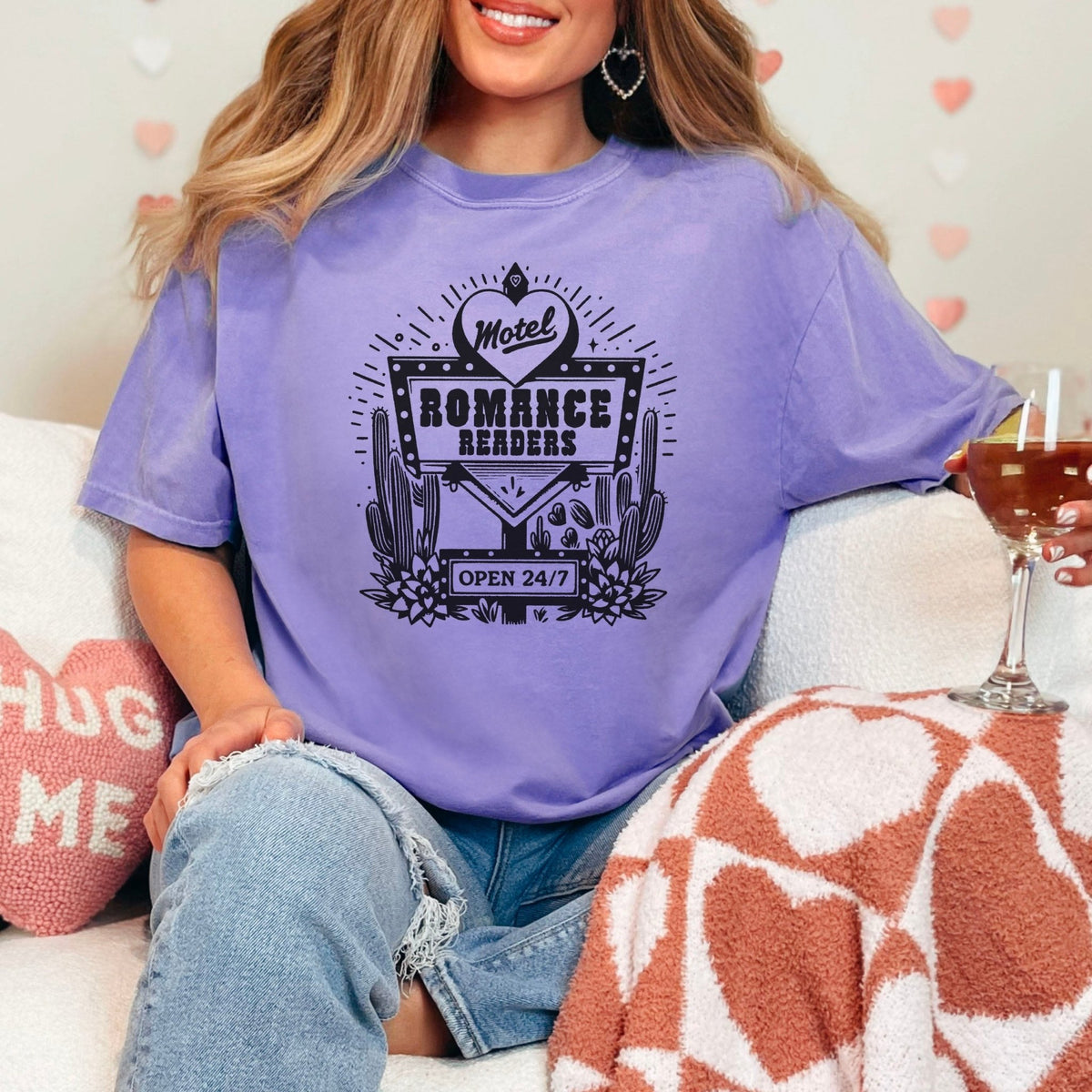 Romance Readers Motel Heavyweight Comfort Colors Shirt - Starry Skies Austin