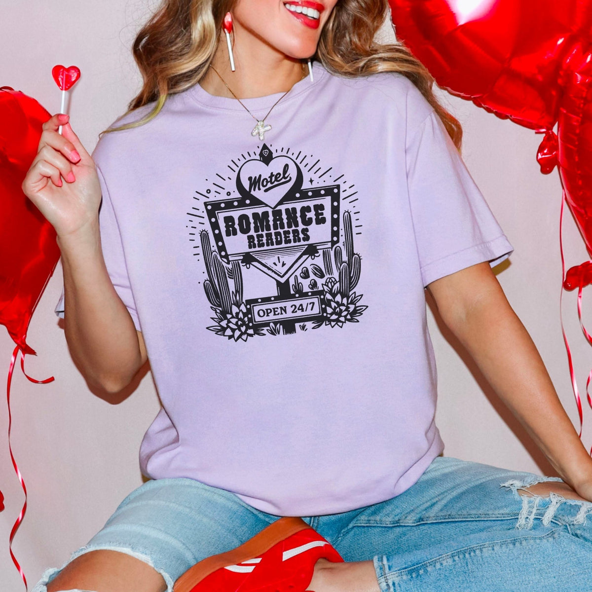 Romance Readers Motel Heavyweight Comfort Colors Shirt - Starry Skies Austin