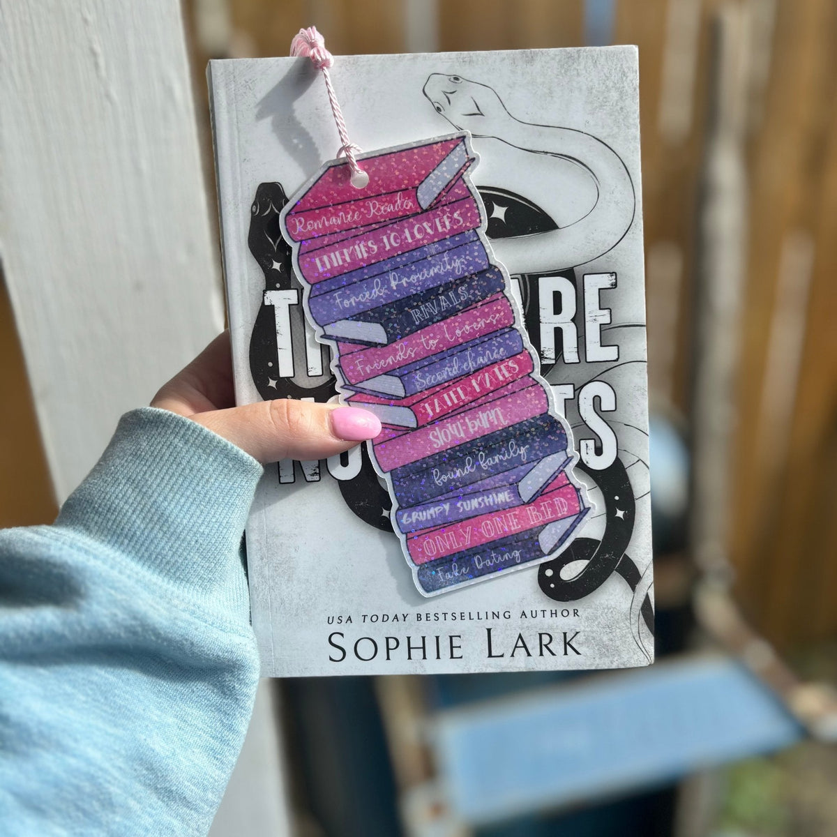 Romance Tropes Cardstock Bookmark - Starry Skies Austin