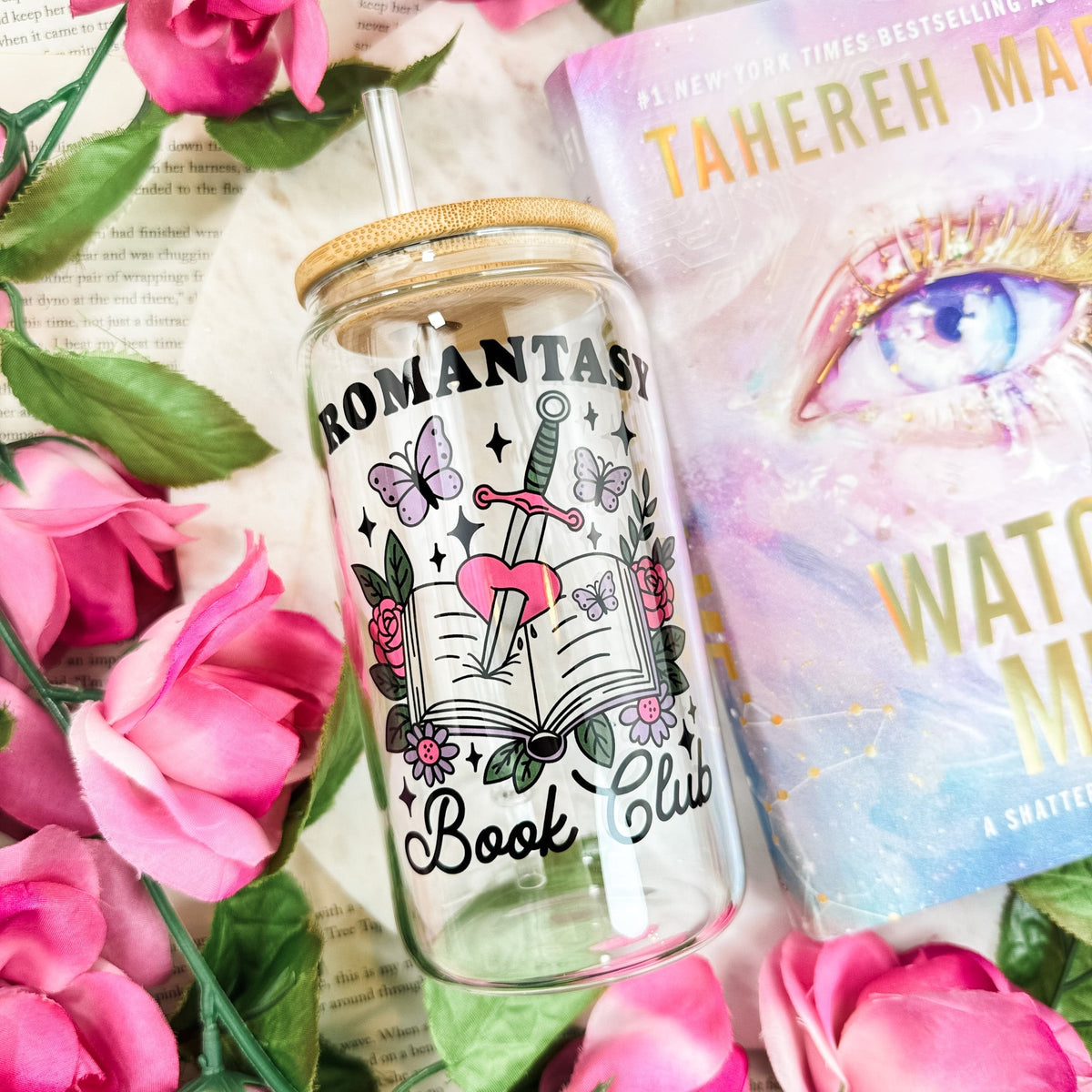 Romantasy Book Club Clear Glass Cup - Starry Skies Austin