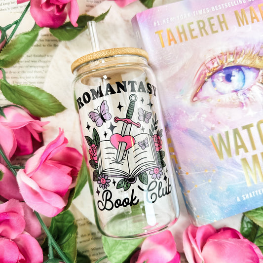 Romantasy Book Club Clear Glass Cup - Starry Skies Austin