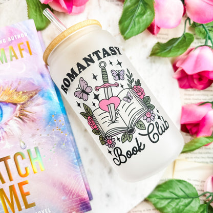 Romantasy Book Club Frosted Glass Cup - Starry Skies Austin
