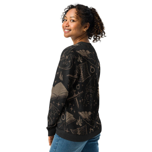 Romantasy Dark Crew - Neck Sweater - Starry Skies Austin