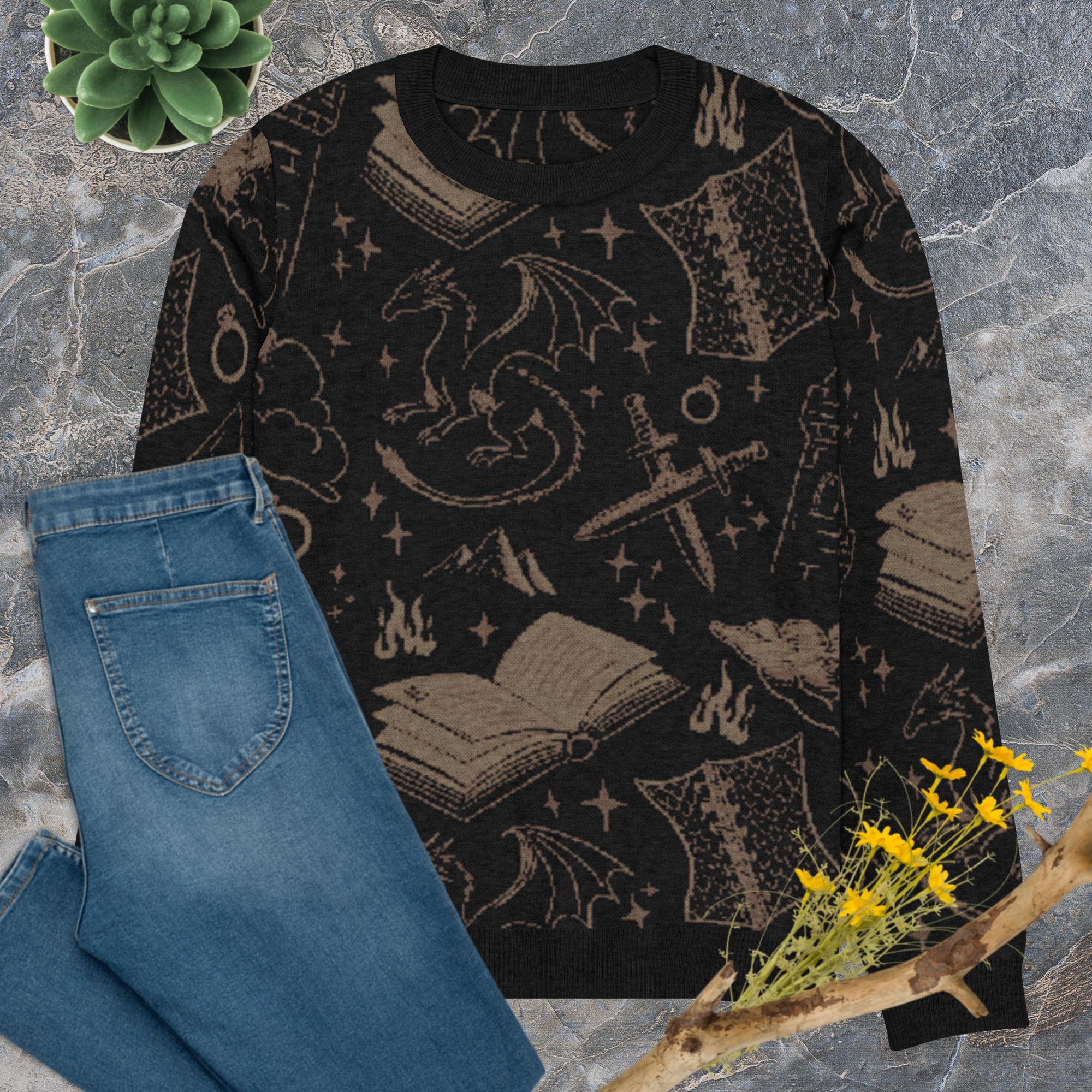 Romantasy Dark Crew - Neck Sweater - Starry Skies Austin
