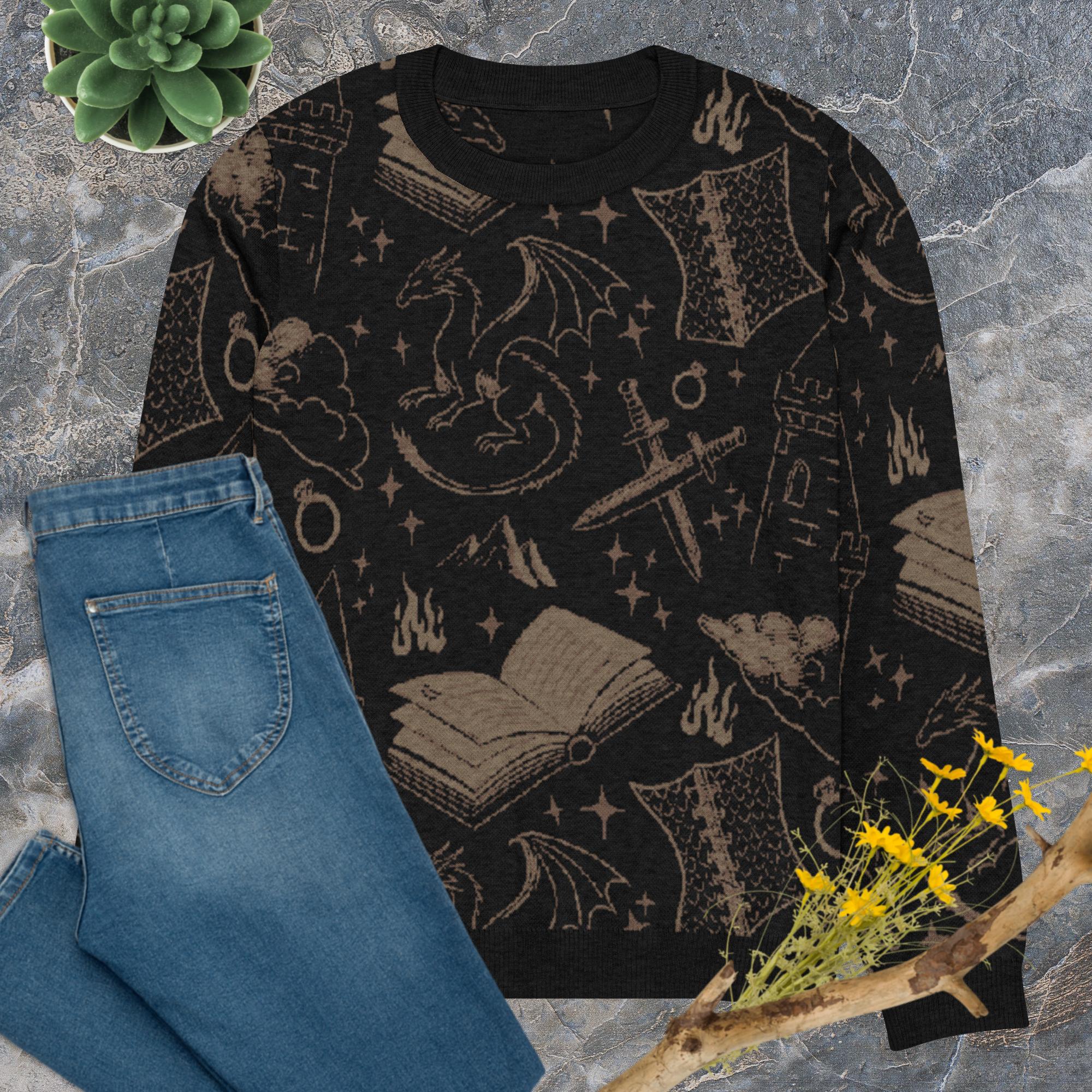 Romantasy Dark Crew - Neck Sweater - Starry Skies Austin