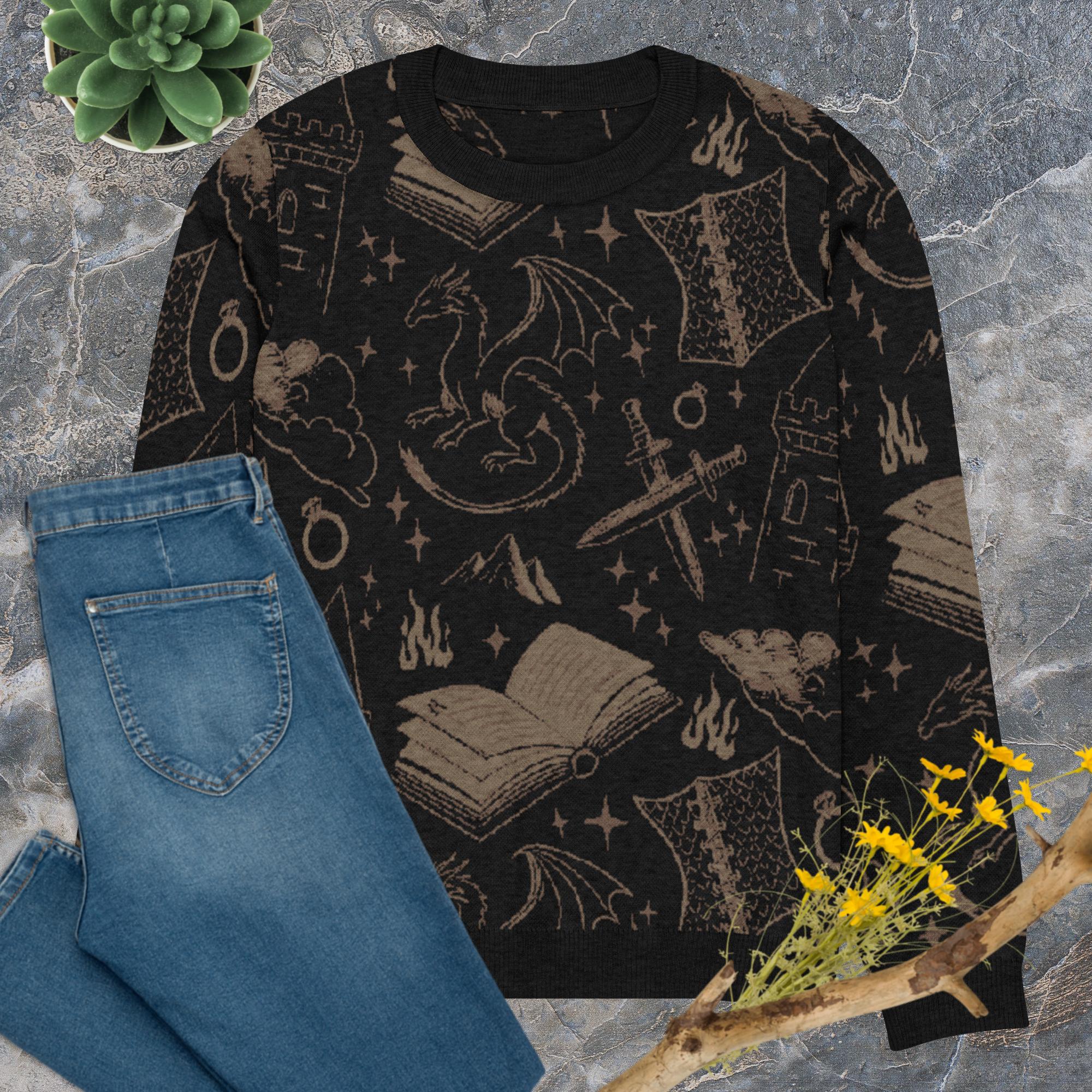 Romantasy Dark Crew - Neck Sweater - Starry Skies Austin