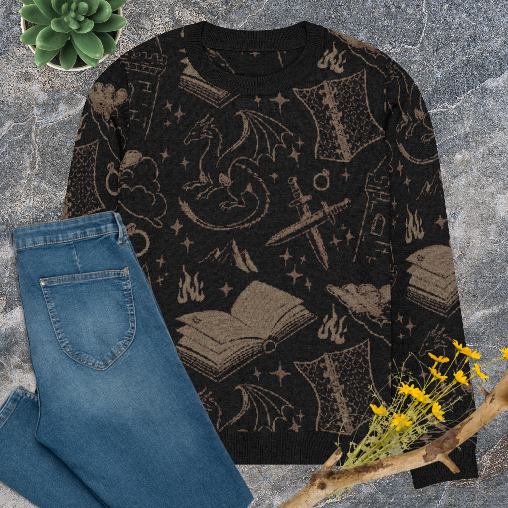 Romantasy Dark Crew - Neck Sweater - Starry Skies Austin