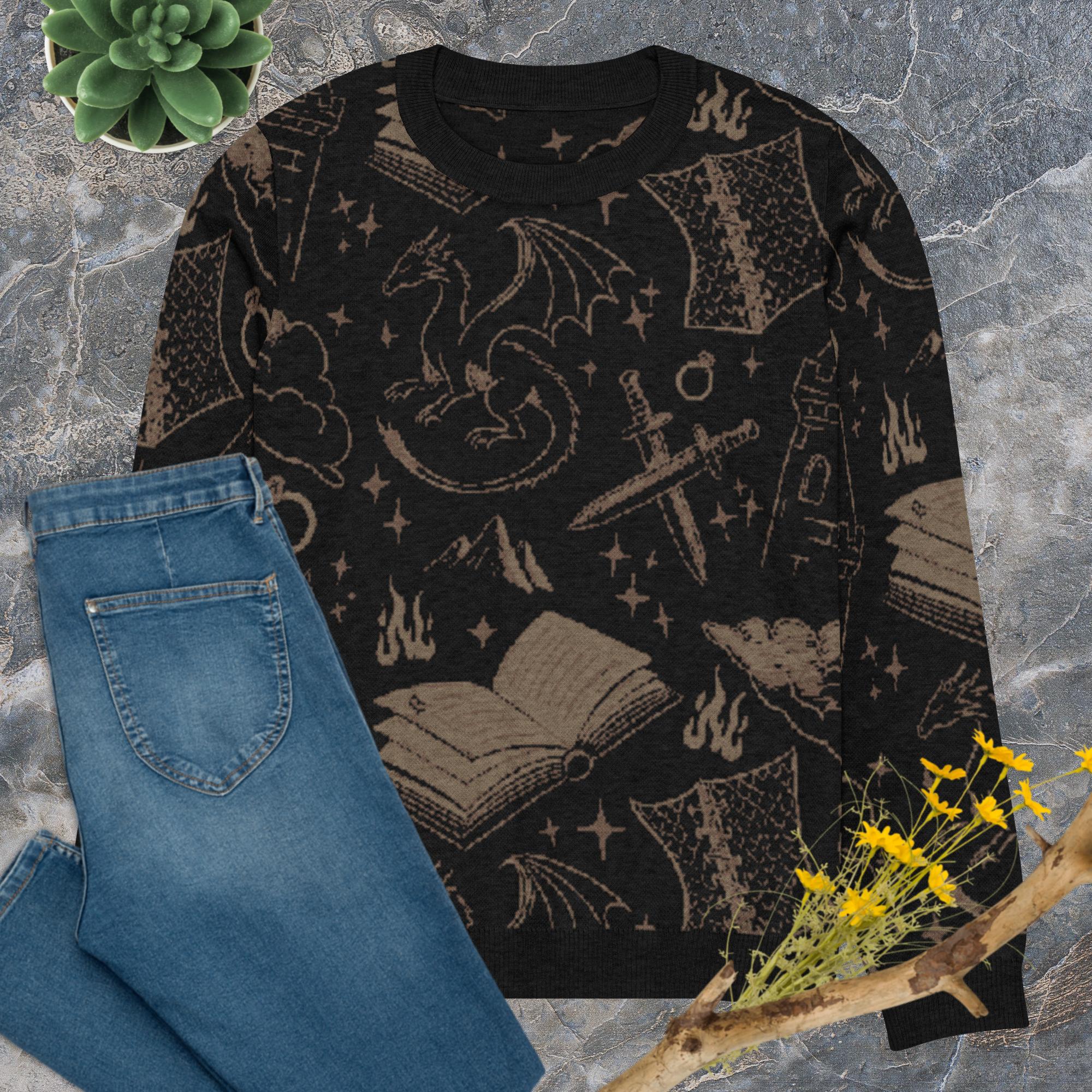 Romantasy Dark Crew - Neck Sweater - Starry Skies Austin