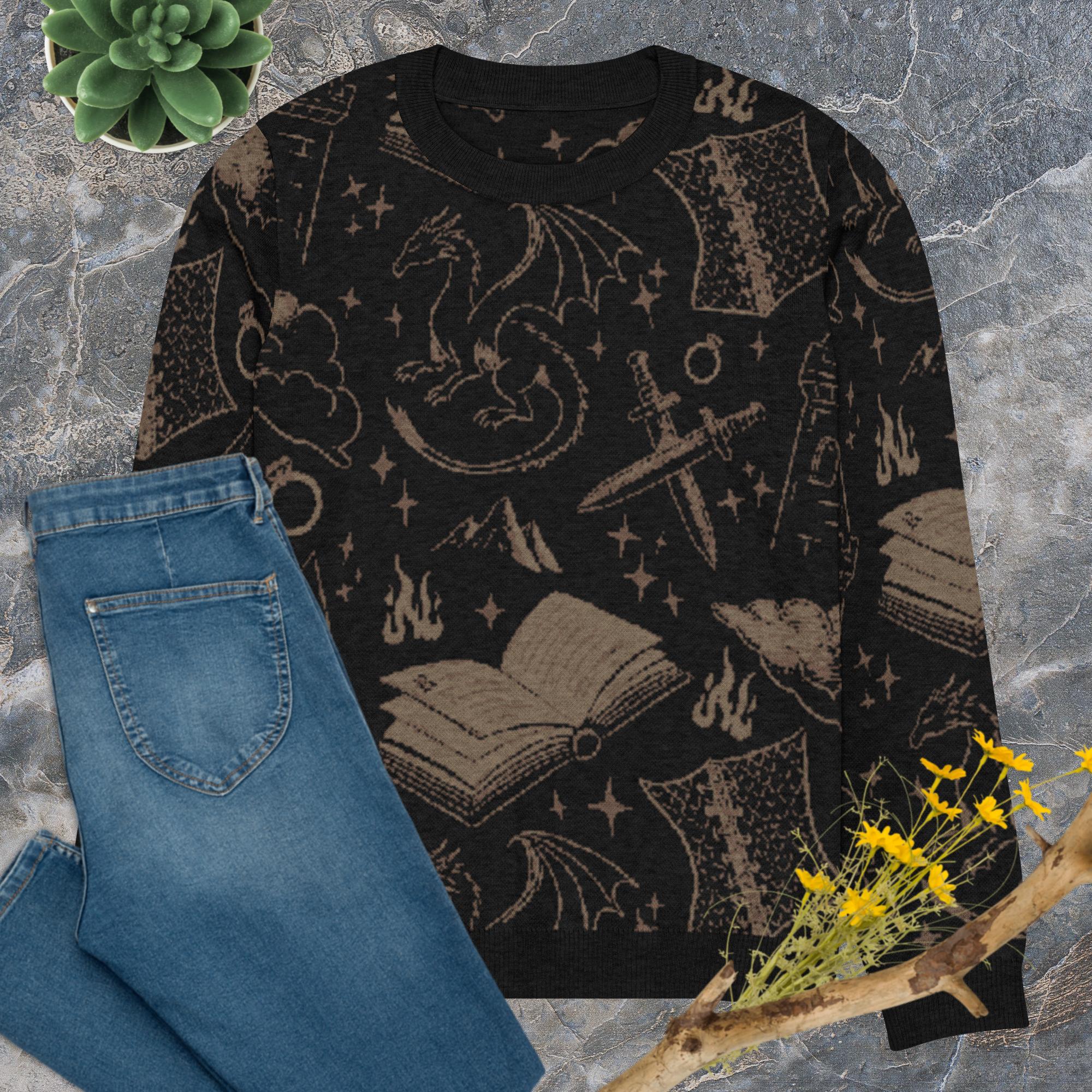 Romantasy Dark Crew - Neck Sweater - Starry Skies Austin