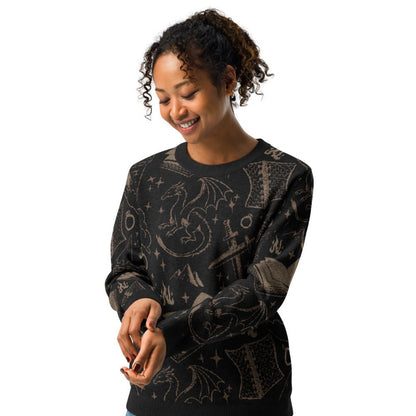 Romantasy Dark Crew - Neck Sweater - Starry Skies Austin
