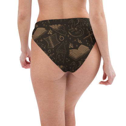 Romantasy Print High - Waisted Bikini Bottom - Starry Skies Austin