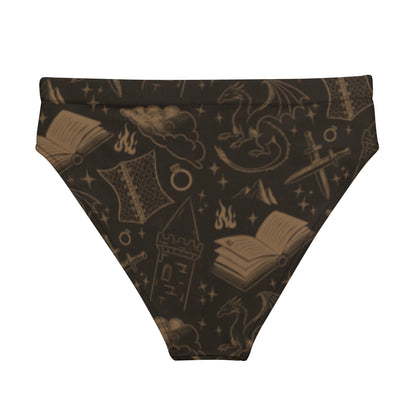 Romantasy Print High - Waisted Bikini Bottom - Starry Skies Austin