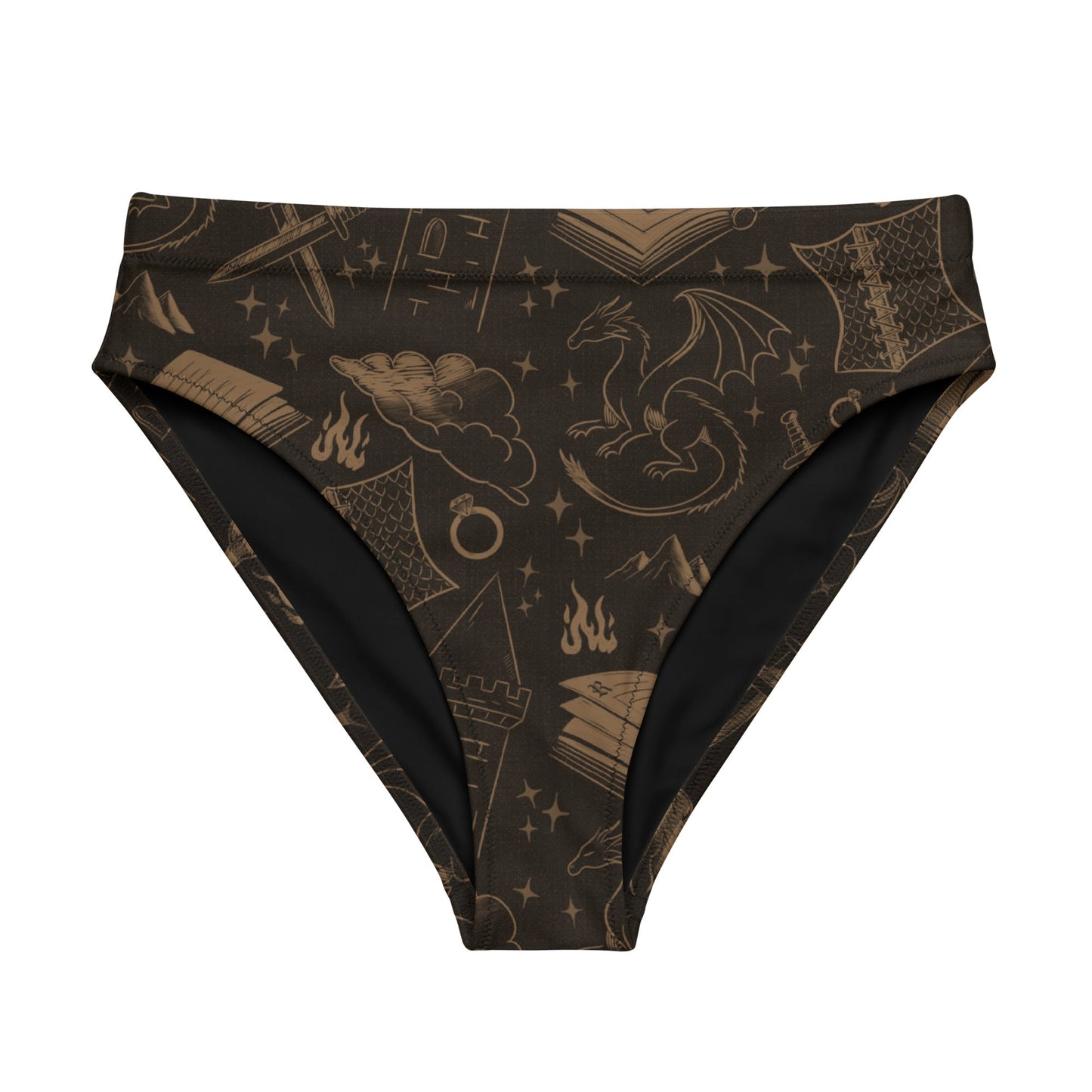Romantasy Print High - Waisted Bikini Bottom - Starry Skies Austin