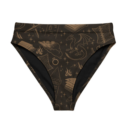 Romantasy Print High - Waisted Bikini Bottom - Starry Skies Austin