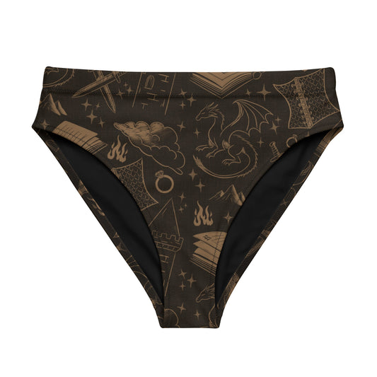 Romantasy Print High - Waisted Bikini Bottom - Starry Skies Austin