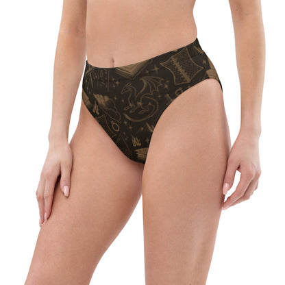 Romantasy Print High - Waisted Bikini Bottom - Starry Skies Austin