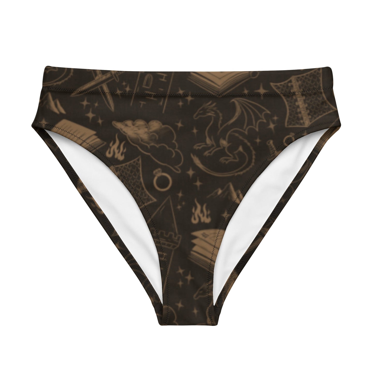 Romantasy Print High - Waisted Bikini Bottom - Starry Skies Austin