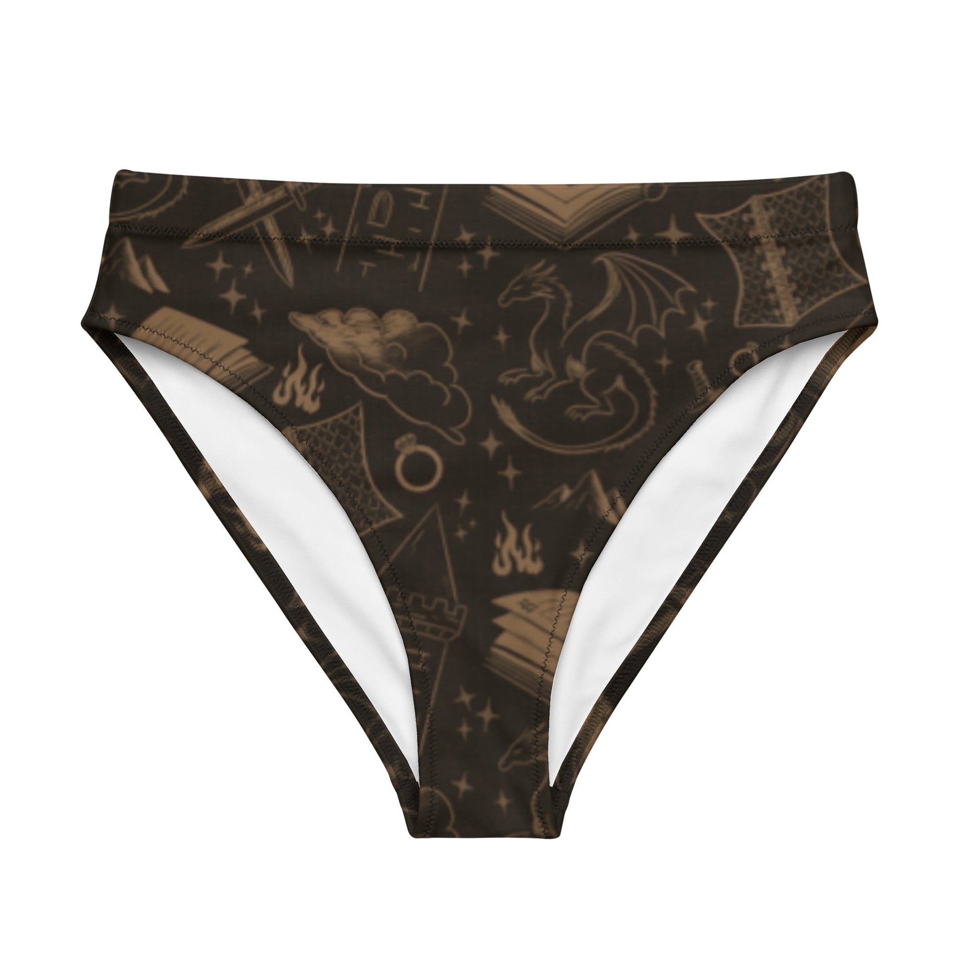 Romantasy Print High - Waisted Bikini Bottom - Starry Skies Austin