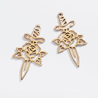 Rose Dagger Earrings - Starry Skies Austin