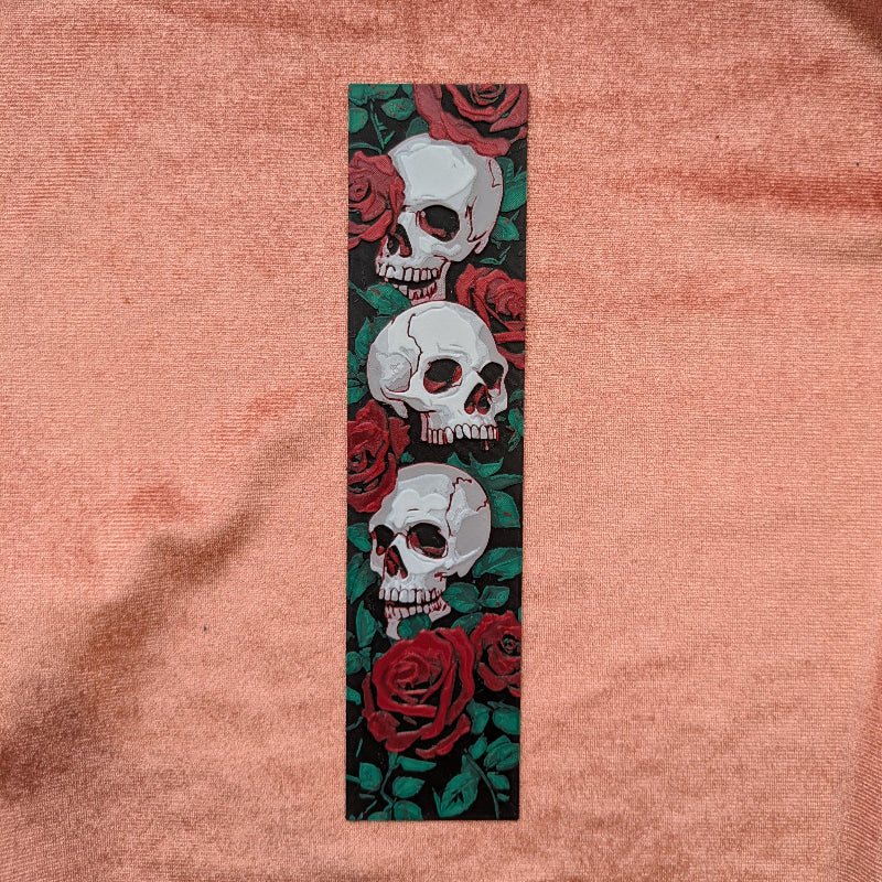 Rose & Skull Bookmark | Gothic Reader Gift - Starry Skies Austin