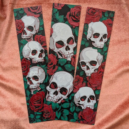 Rose & Skull Bookmark | Gothic Reader Gift - Starry Skies Austin