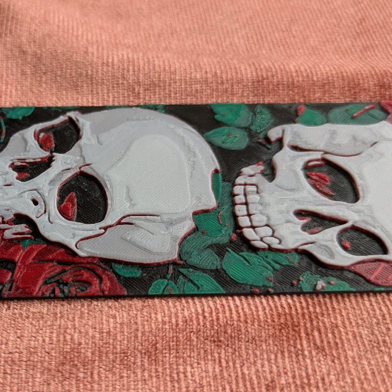 Rose & Skull Bookmark | Gothic Reader Gift - Starry Skies Austin
