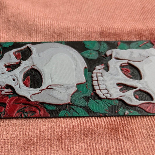 Rose & Skull Bookmark | Gothic Reader Gift - Starry Skies Austin