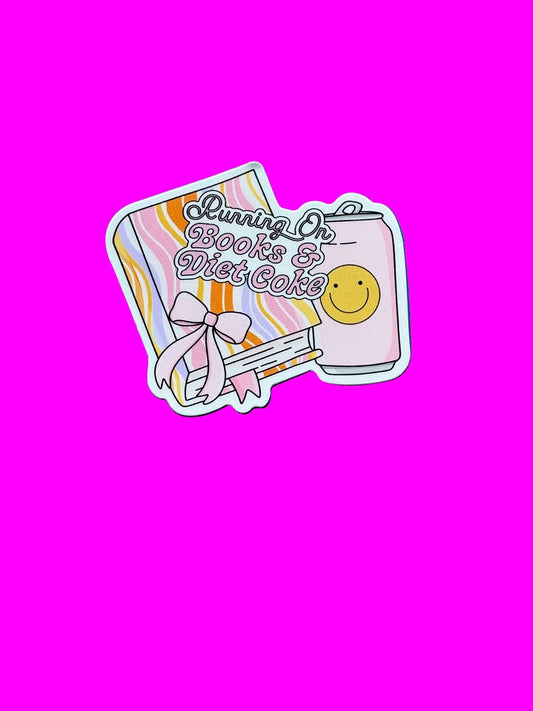 "Running on Books & Diet Coke" - Sticker - Starry Skies Austin