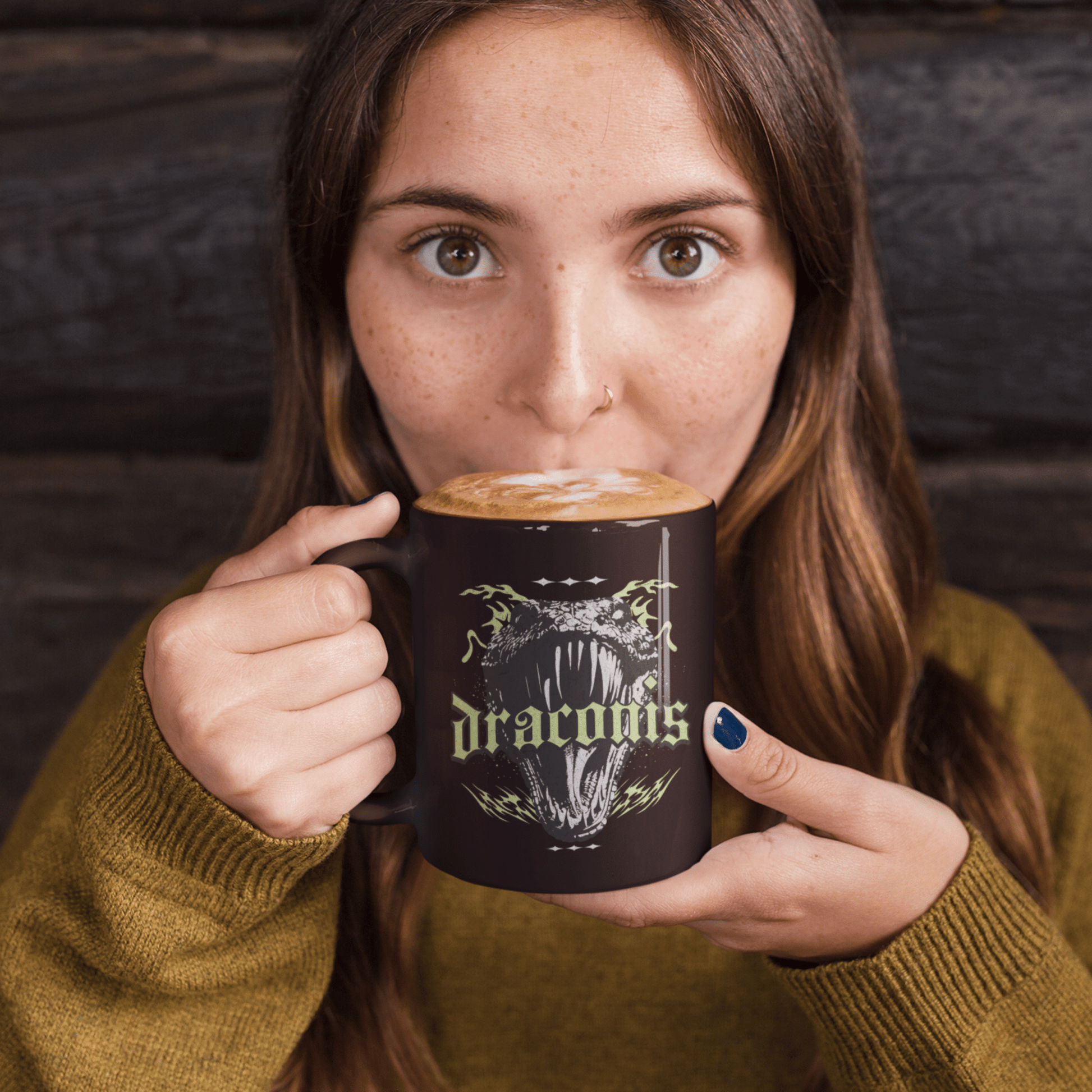 Ryder Draconis Basalisk Black Mug | Zodiac Academy Inspired - Starry Skies Austin