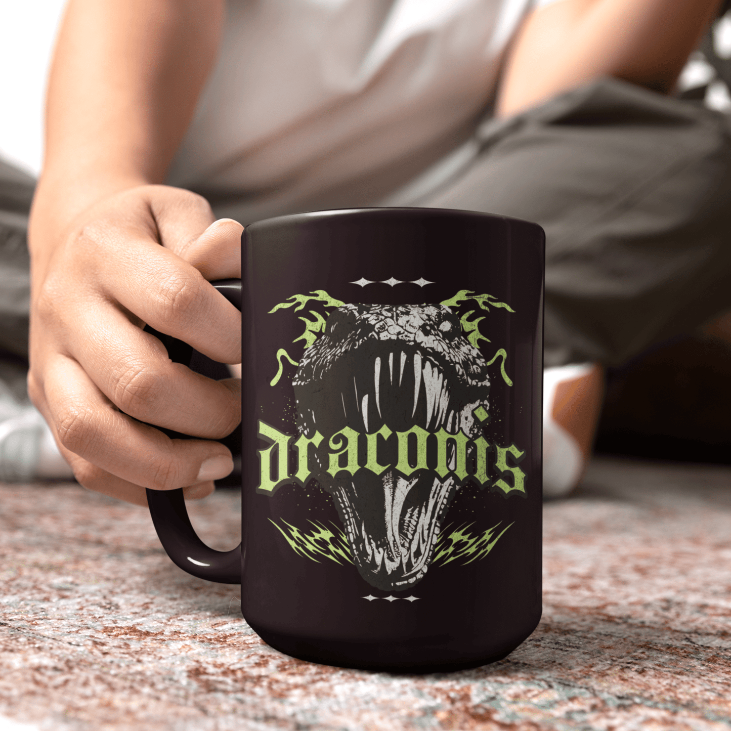 Ryder Draconis Basalisk Black Mug | Zodiac Academy Inspired - Starry Skies Austin