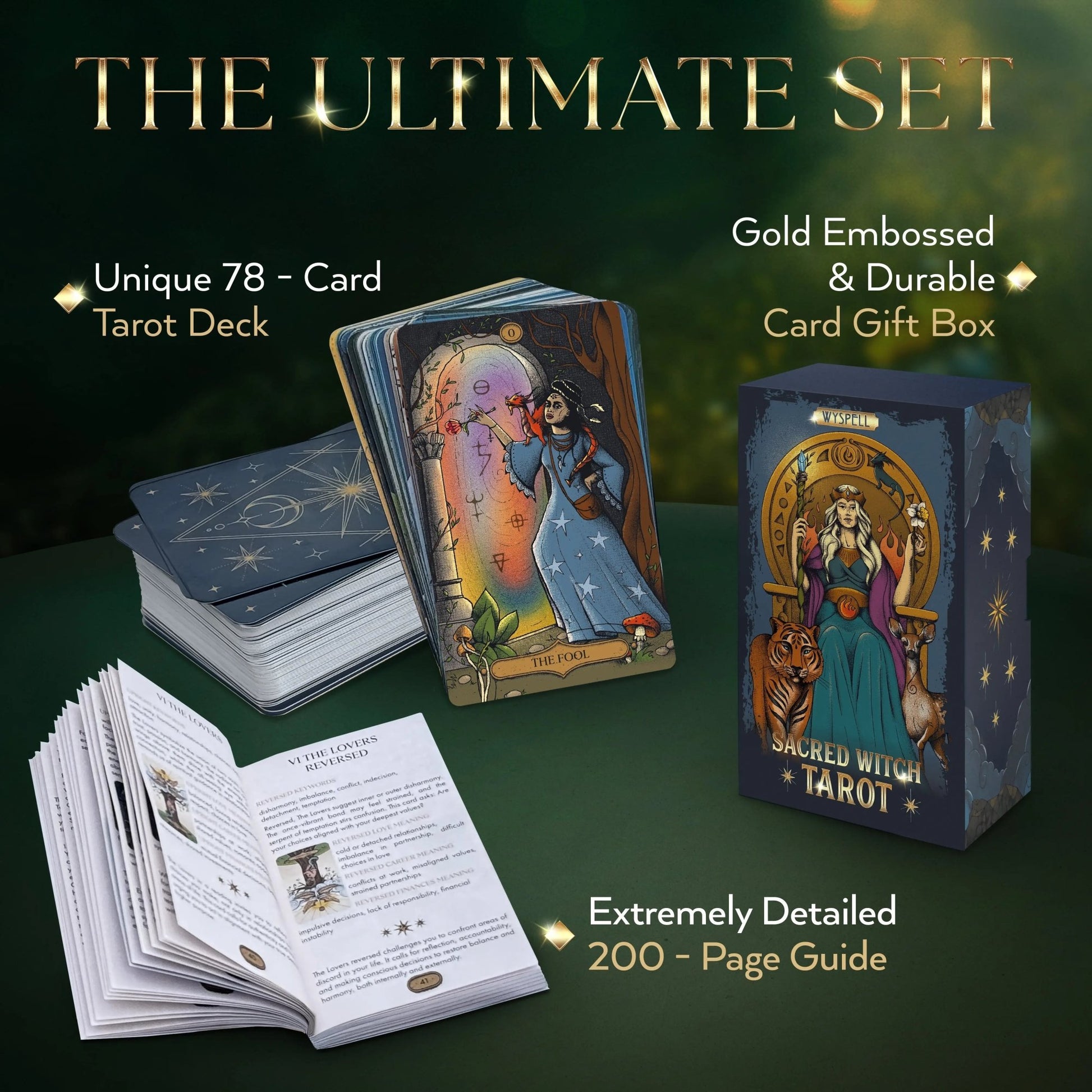 Sacred Witch Tarot Deck Set - Starry Skies Austin