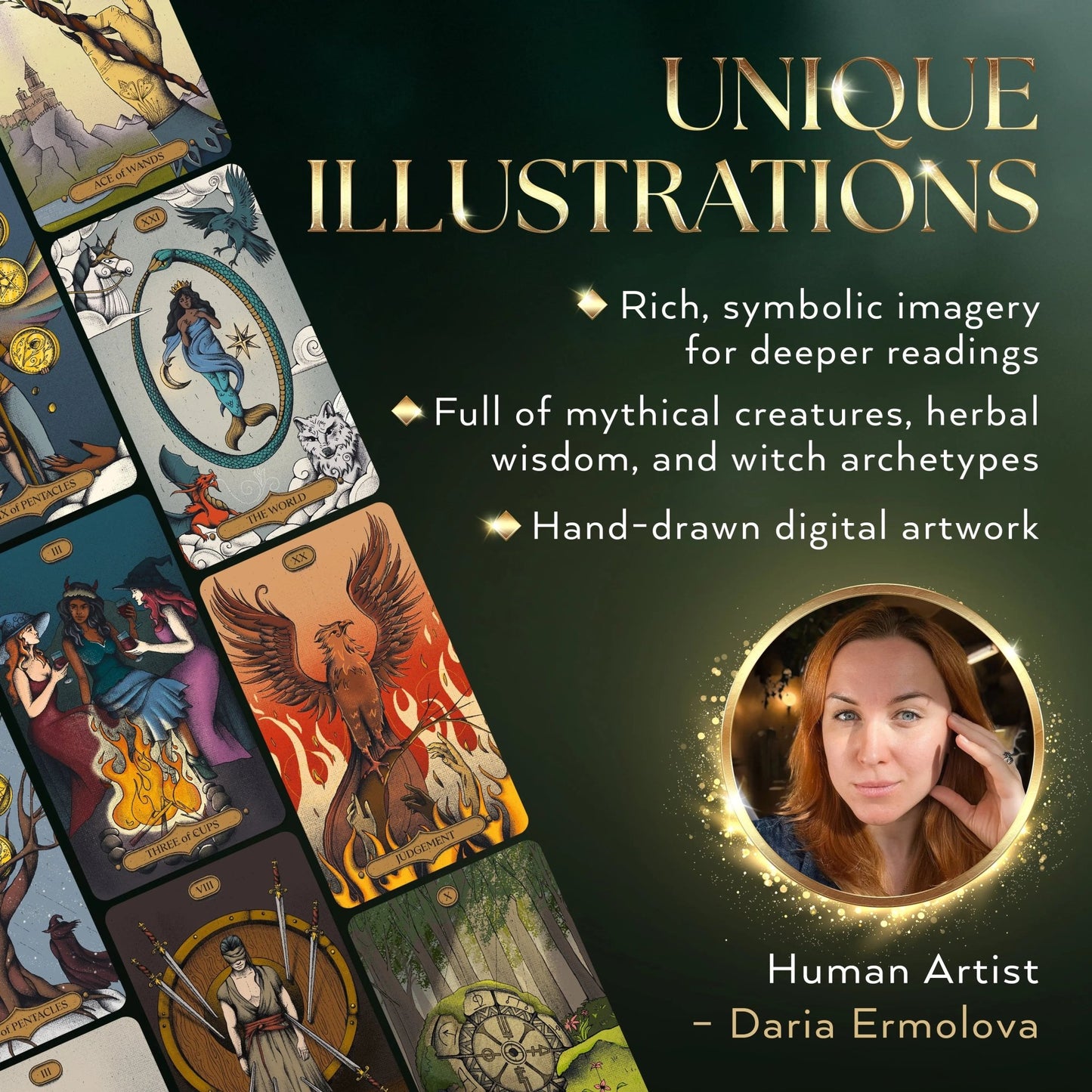 Sacred Witch Tarot Deck Set - Starry Skies Austin