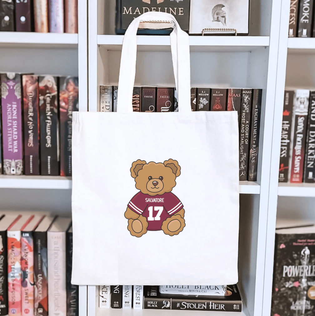 Salvatore Bear TVD Sublimated Canvas Tote Bag - Starry Skies Austin