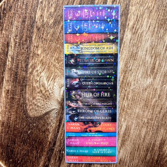 Sarah J Maas Inspired 2x6 Laminated Cardstock Bookmark - Starry Skies Austin