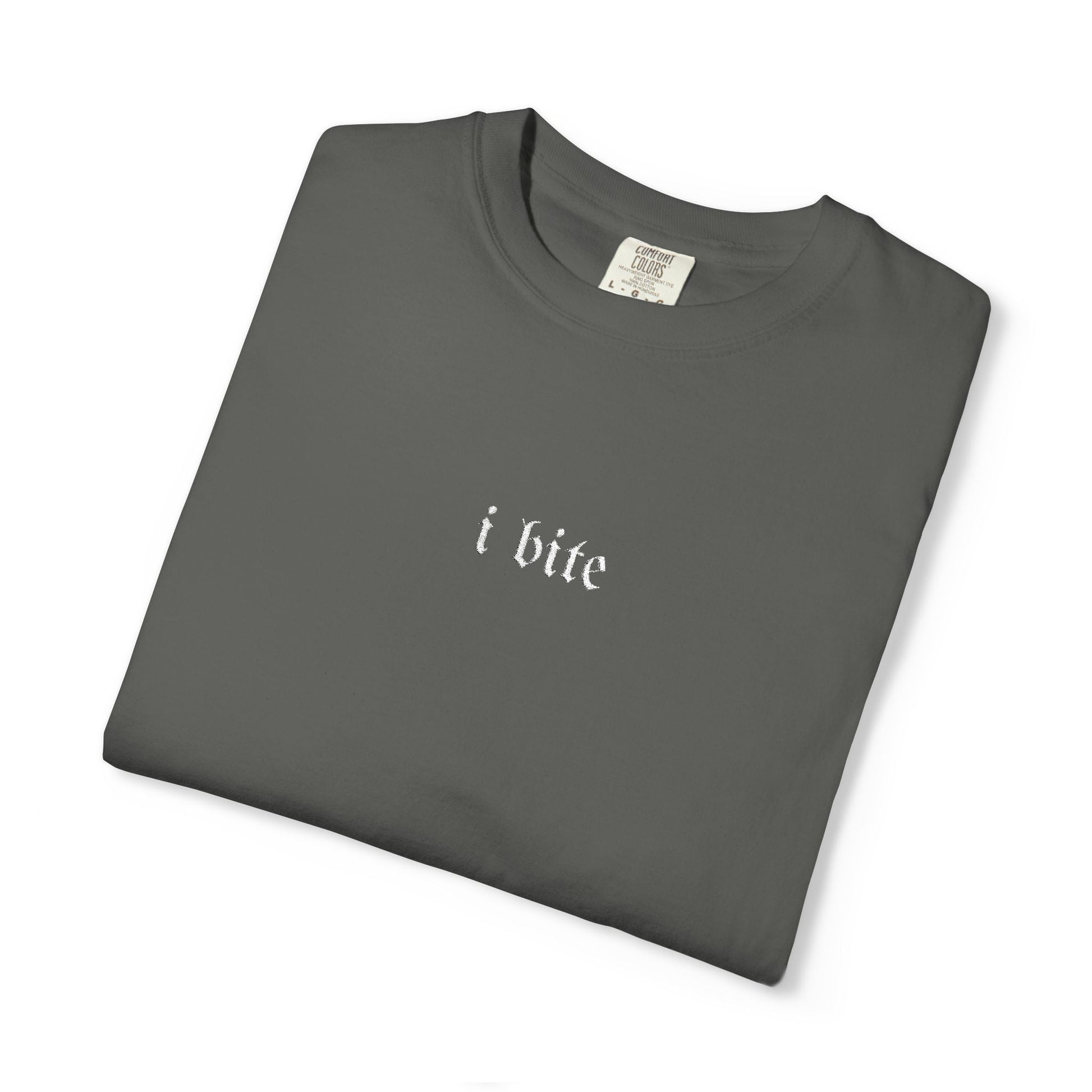 Sarcastic I Bite Embroidered Tee - Starry Skies Austin