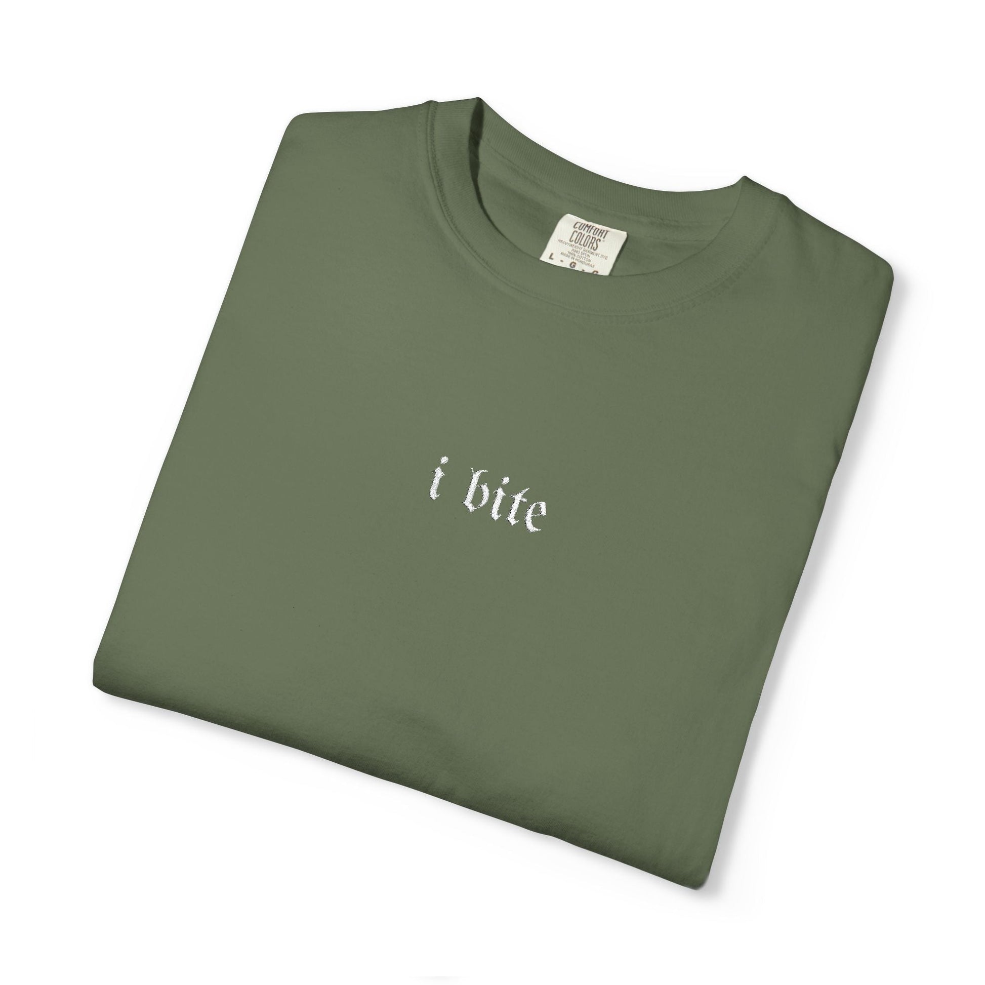 Sarcastic I Bite Embroidered Tee - Starry Skies Austin