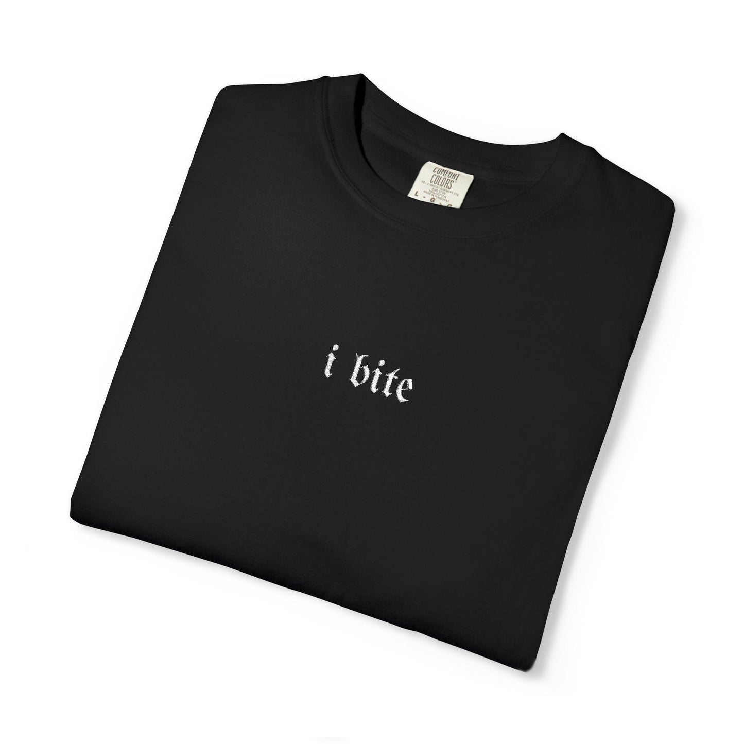 Sarcastic I Bite Embroidered Tee - Starry Skies Austin